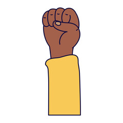 Sticker - afro hand human fist protest icon