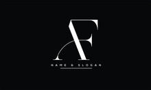 AF ,FA ,A ,F Abstract Letters Logo Monogram