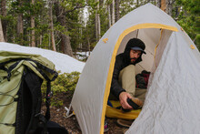 Camping In The Tent
