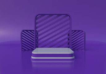 Poster - 3d render podium for product placement