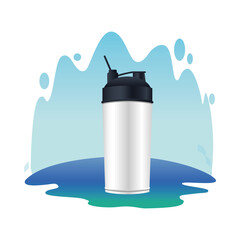 Canvas Print - thermoplastic water bottle branding icon