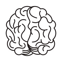 Sticker - brain human organ isolated icon