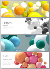 Wall Mural - vector layout of headers, banner design templates for website footer design, horizontal flyer design