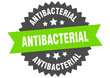 antibacterial round isolated ribbon label. antibacterial sign