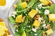Summer appetizing salad with pineapple