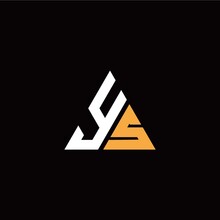 Y S Initial Logo Modern Triangle With Black Background