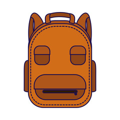 Sticker - school bag equipment isolated icon