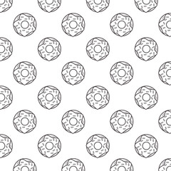 Poster - delicious sweet donuts fast food pattern