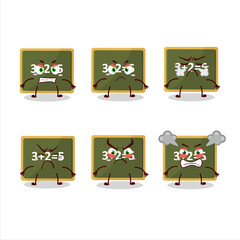 Canvas Print - Chalk board cartoon character with various angry expressions