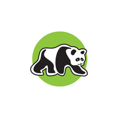 Canvas Print - Panda animal logo design template