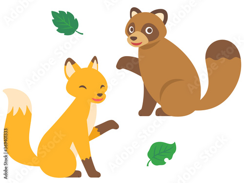 キツネとタヌキのイラスト Buy This Stock Vector And Explore Similar Vectors At Adobe Stock Adobe Stock