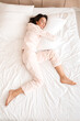 © Pixel-Shot - Young woman sleeping in bed, top view
