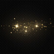 © blagorodez - Vector sparkles on a transparent background. Christmas light effect. Sparkling magical dust particles.The dust sparks and golden stars shine with special light.