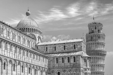 The Leaning Tower, Pisa city downtown skyline cityscape in Italy