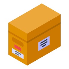 Poster - Archive box storage document icon. Isometric of archive box storage document vector icon for web design isolated on white background