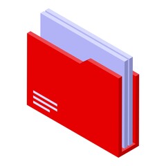 Aufkleber - Modern map storage document icon. Isometric of modern map storage document vector icon for web design isolated on white background