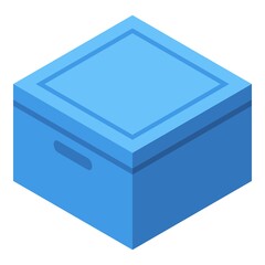 Poster - Object office box icon. Isometric of object office box vector icon for web design isolated on white background