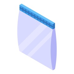 Poster - fridge food bag icon. isometric of fridge food bag vector icon for web design isolated on white back