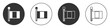 © Kostiantyn - Black Flag Italy icon isolated on white background. Circle button. Vector.