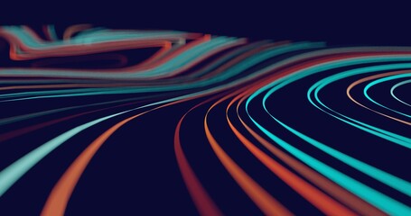 Poster - Abstract flowing lines background