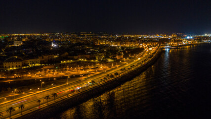 Poster - city of Palma de Mallorca at night