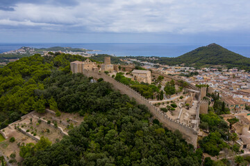 Sticker - the castle and town of Capdepera Mallorca