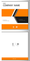 Wall Mural - Orange Booklet Cover Template That is modern, beautiful