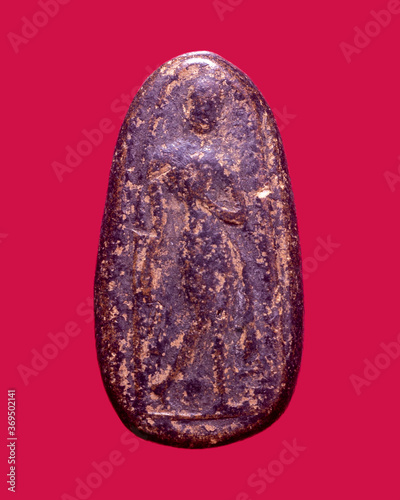 Fotografía The amulet of Thailand, Buddha walking name is Phra leela, Thailand