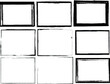 © miloje - Set of Grunge Black and White Frames . textured rectangles for image