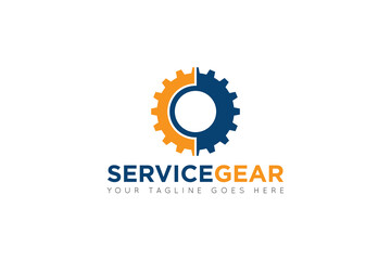 Wall Mural - modern gear service logo, icon, symbol, vector illustration