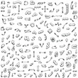 © Дмитрий - Abstract Set Black Collection Hand Drawn Different Arrows Elements Vector Design Sketch Style Doodle Line Brush Icons