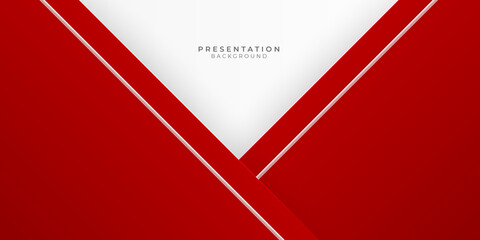 Wall Mural - Abstract technology geometric red color shiny motion background.