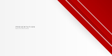 Wall Mural - Abstract technology geometric red color shiny motion background.
