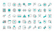 © Jeronimo Ramos - cyber security icon set, half line half color style