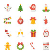 Set of Christmas and new year icons. 