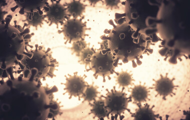 Wall Mural - Covid-19 Sars-CoV-2 Coronavirus Pandemic Virus