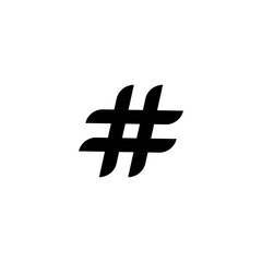 Wall Mural - Hashtag symbol creative design template