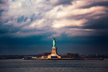The Statue Of Liberty  In New York City.