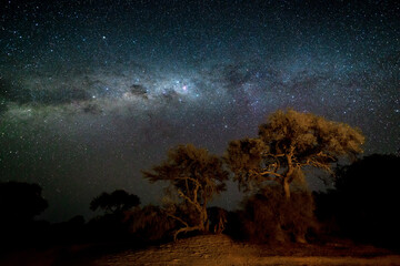 milky way over purros canyon, namibia