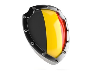 Wall Mural - Protective shield with belgian flag