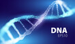 Futuristic medicine technology. Genetic abstract concept. DNA vector background. Genome tech.