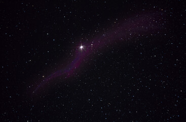 Wall Mural - a colorful strand nebula in deep space