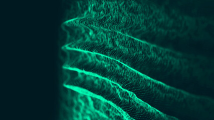 Fototapete - Computer geometric digital connection structure. Business inteligence technology background. Binary code algorithms deep learning. Abstract 3D rendering. Artificial intelligence