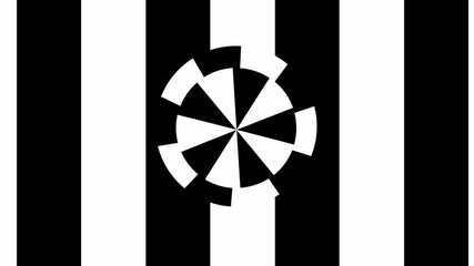 Aufkleber - Black and white stripes. Computer generated abstract background, 3D rendering backdrop