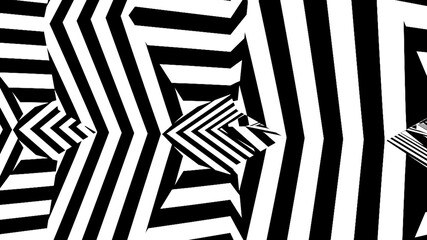 Aufkleber - Black and white stripes. Computer generated abstract background, 3D rendering backdrop