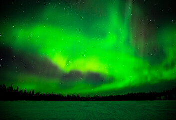 northern lights at yellowknife, canada