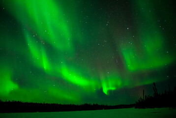 Canvas Print - Northern lights at Yellowknife, Canada