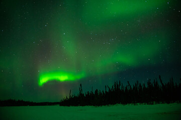 northern lights at yellowknife, canada