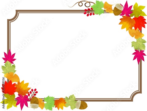 秋色のフレーム 秋の葉や木の実 水彩風のおしゃれなイラスト Acheter Ce Vecteur Libre De Droit Et Decouvrir Des Vecteurs Similaires Sur Adobe Stock Adobe Stock