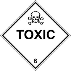 Wall Mural - TOXIC transport hazard sign and symbol